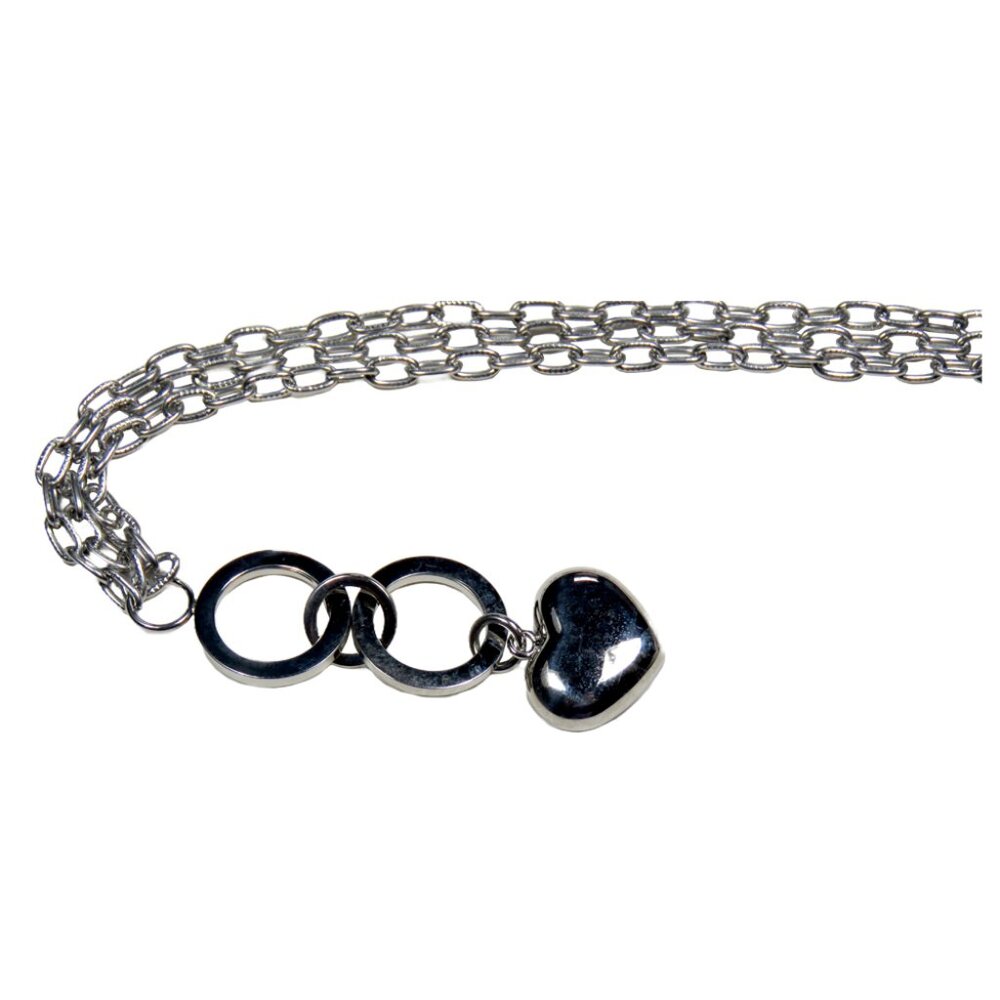 Inox Women's Polished Stainless Steel Three-Link Strands Bracelet